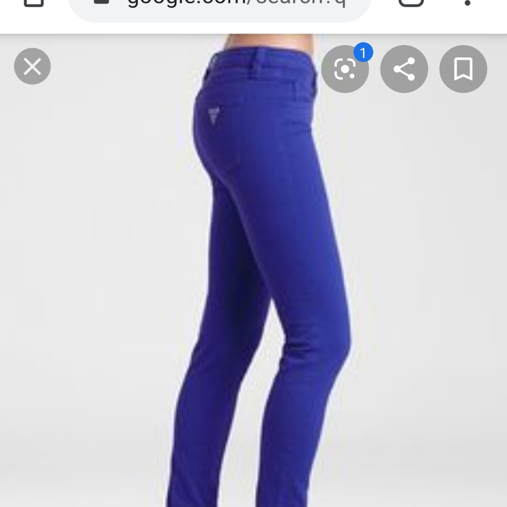 Guess blue skinny jeans